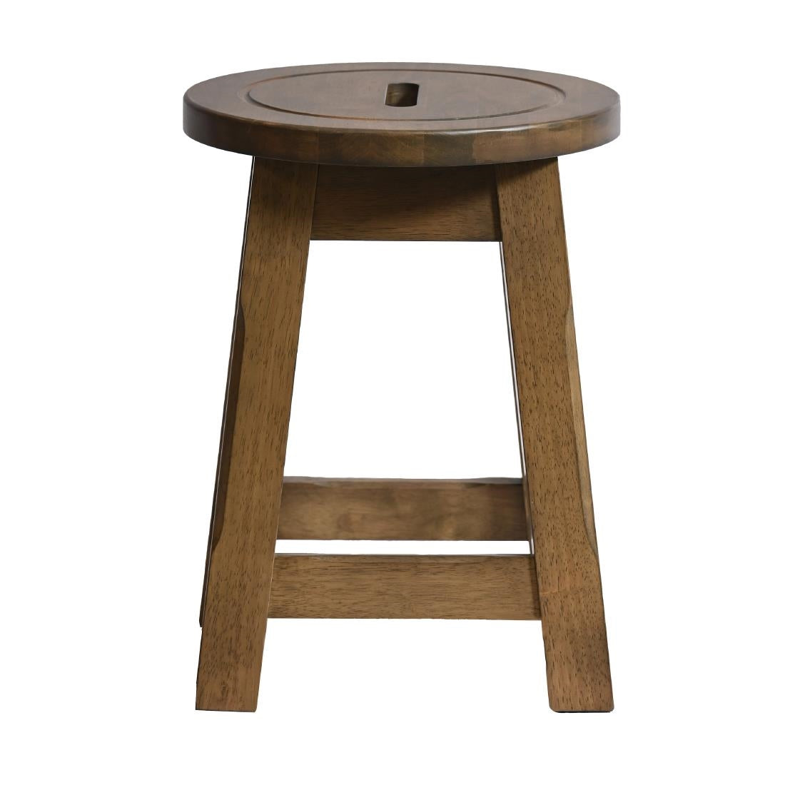 HX912 Wooden Top Low Stool in Weathered Oak (Pack of 2)