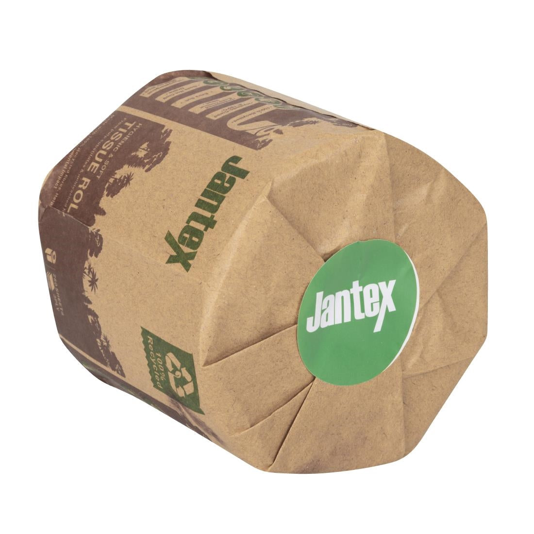 HX934 Jantex Green 100% Recycled Wrapped Toilet Roll 3ply 260 Sheets (36 Pack)
