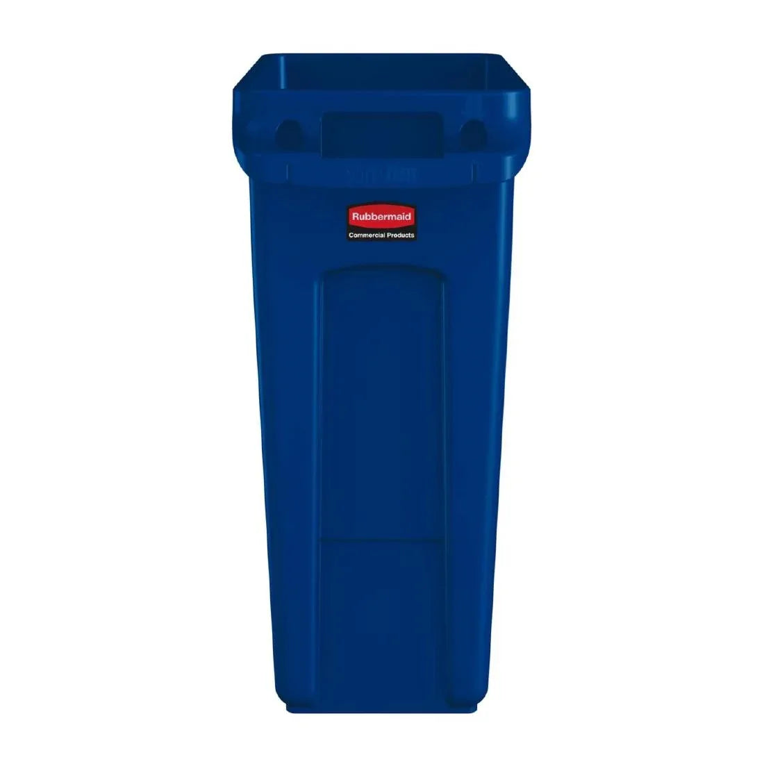 HY017 Rubbermaid Slim Jim with Venting Channels Blue 60Ltr