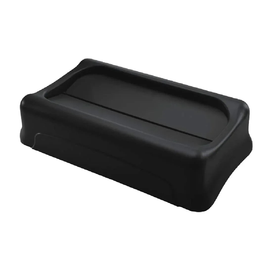 HY030 Rubbermaid Slim Jim Swing Lid Black