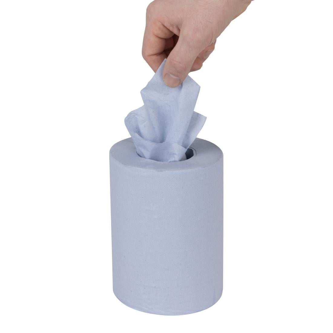 HY034 - Nisbets Essentials Centrefeed Blue Rolls 2-Ply 320 Sheets (2 pack)