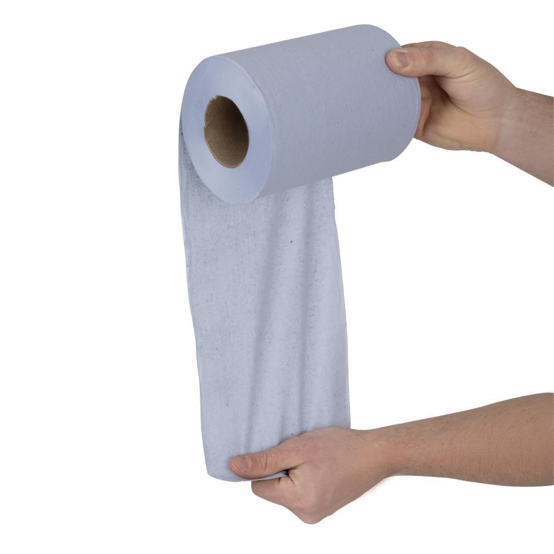 HY034 - Nisbets Essentials Centrefeed Blue Rolls 2-Ply 320 Sheets (2 pack)