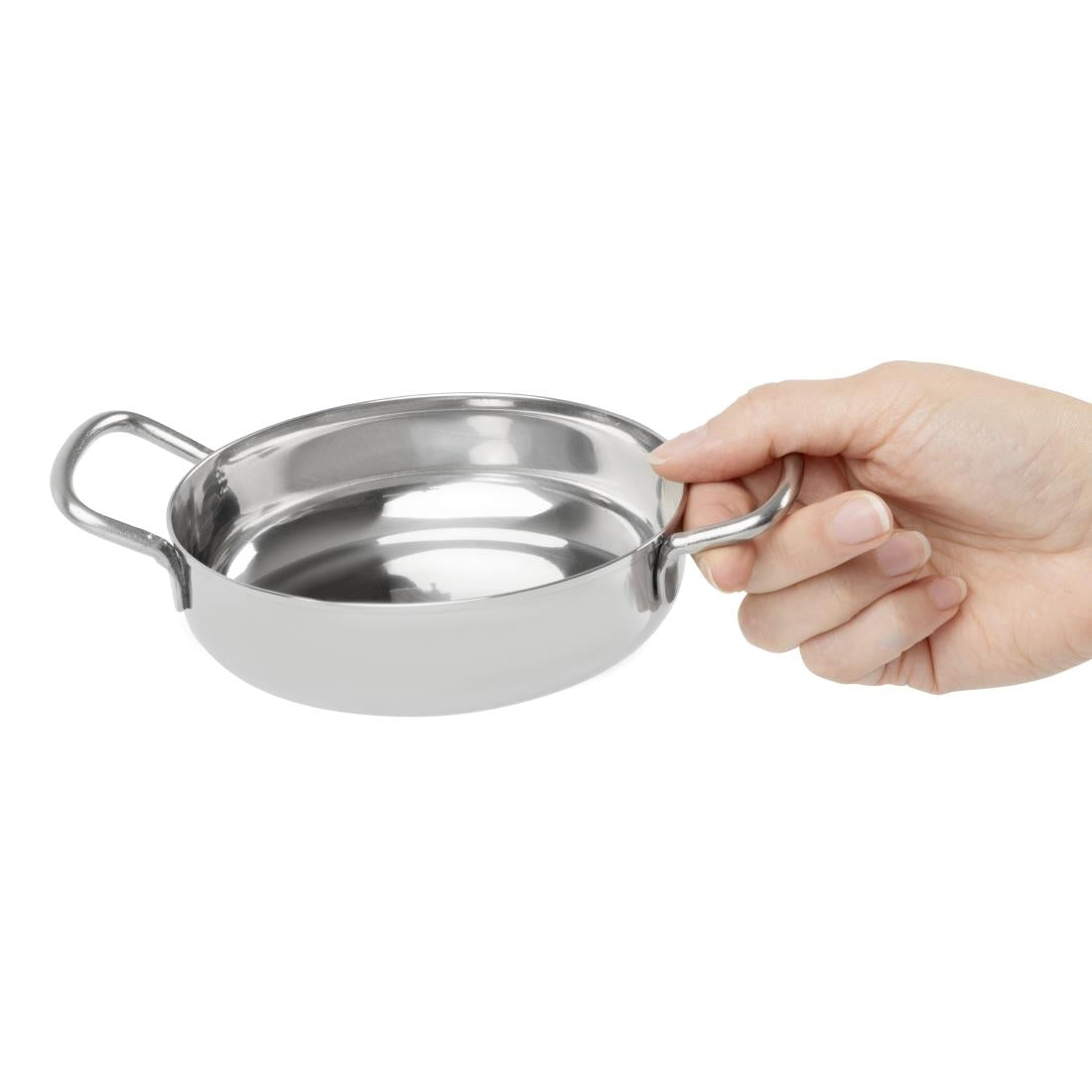 HY100 - Olympia Table Presentation Double Handle Dish Stainless Steel 125mm