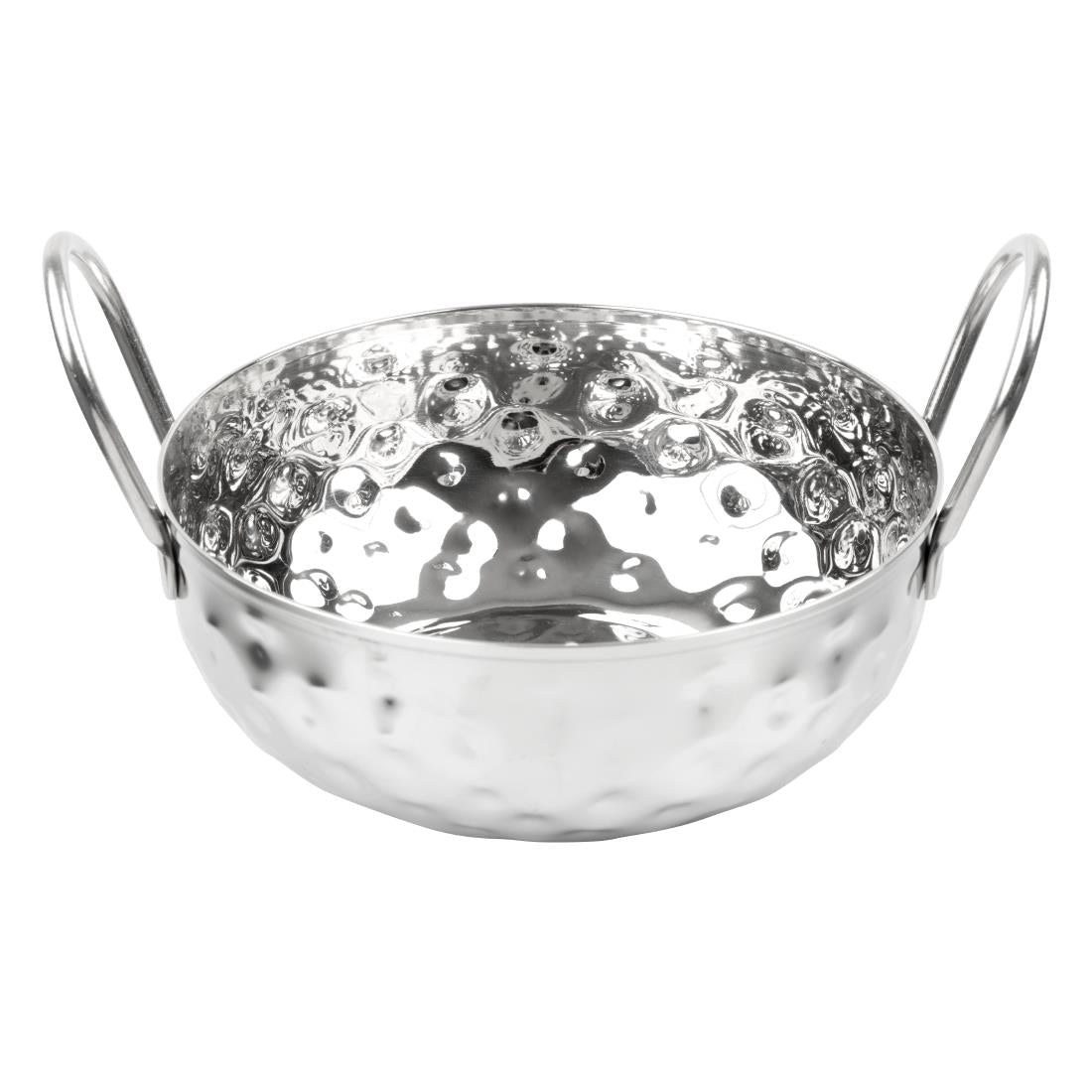 HY105 - Olympia Table Presentation Hammered Kadai Dish Stainless Steel 150mm