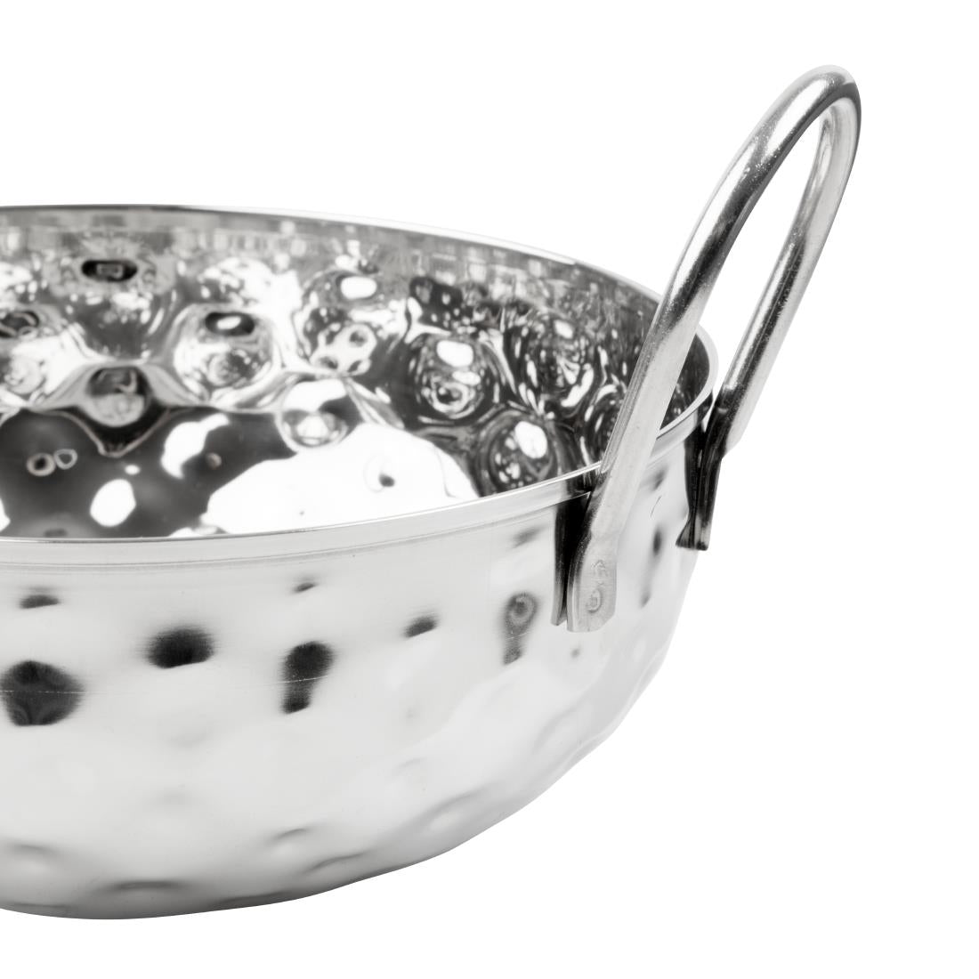 HY105 - Olympia Table Presentation Hammered Kadai Dish Stainless Steel 150mm