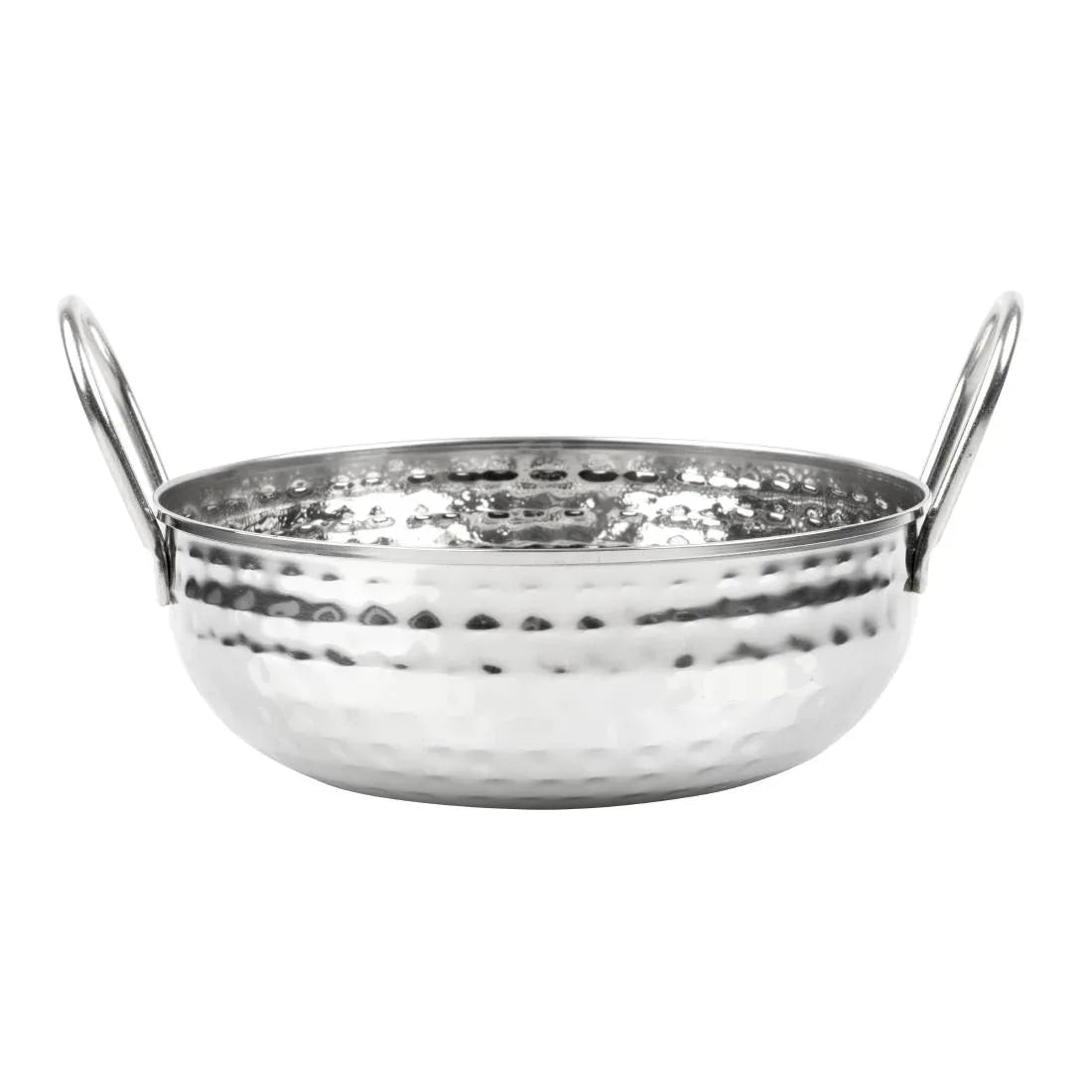 HY106 - Olympia Table Presentation Hammered Kadai Dish Stainless Steel 170mm