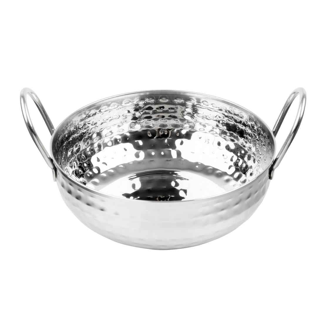 HY106 - Olympia Table Presentation Hammered Kadai Dish Stainless Steel 170mm