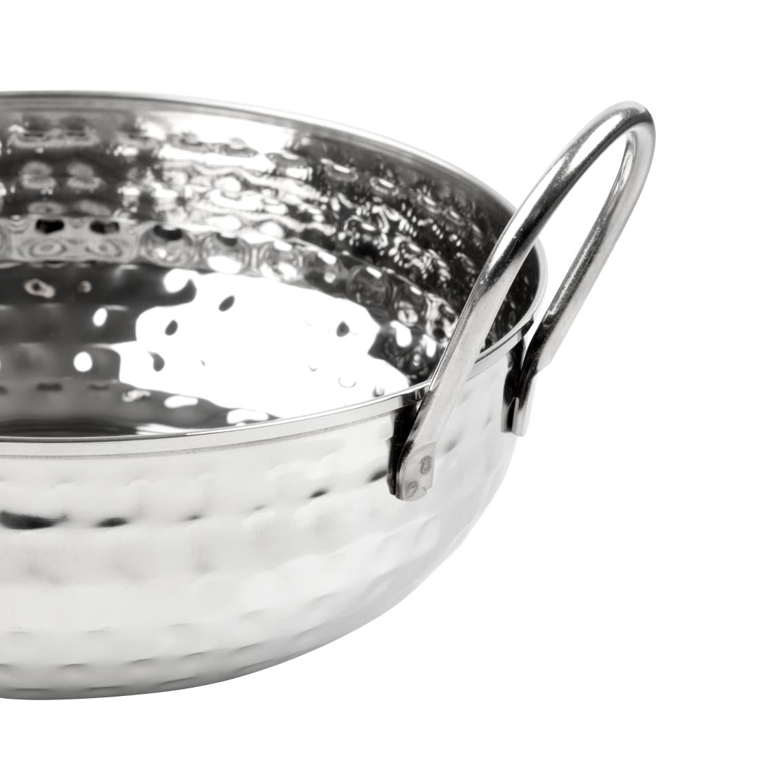 HY106 - Olympia Table Presentation Hammered Kadai Dish Stainless Steel 170mm