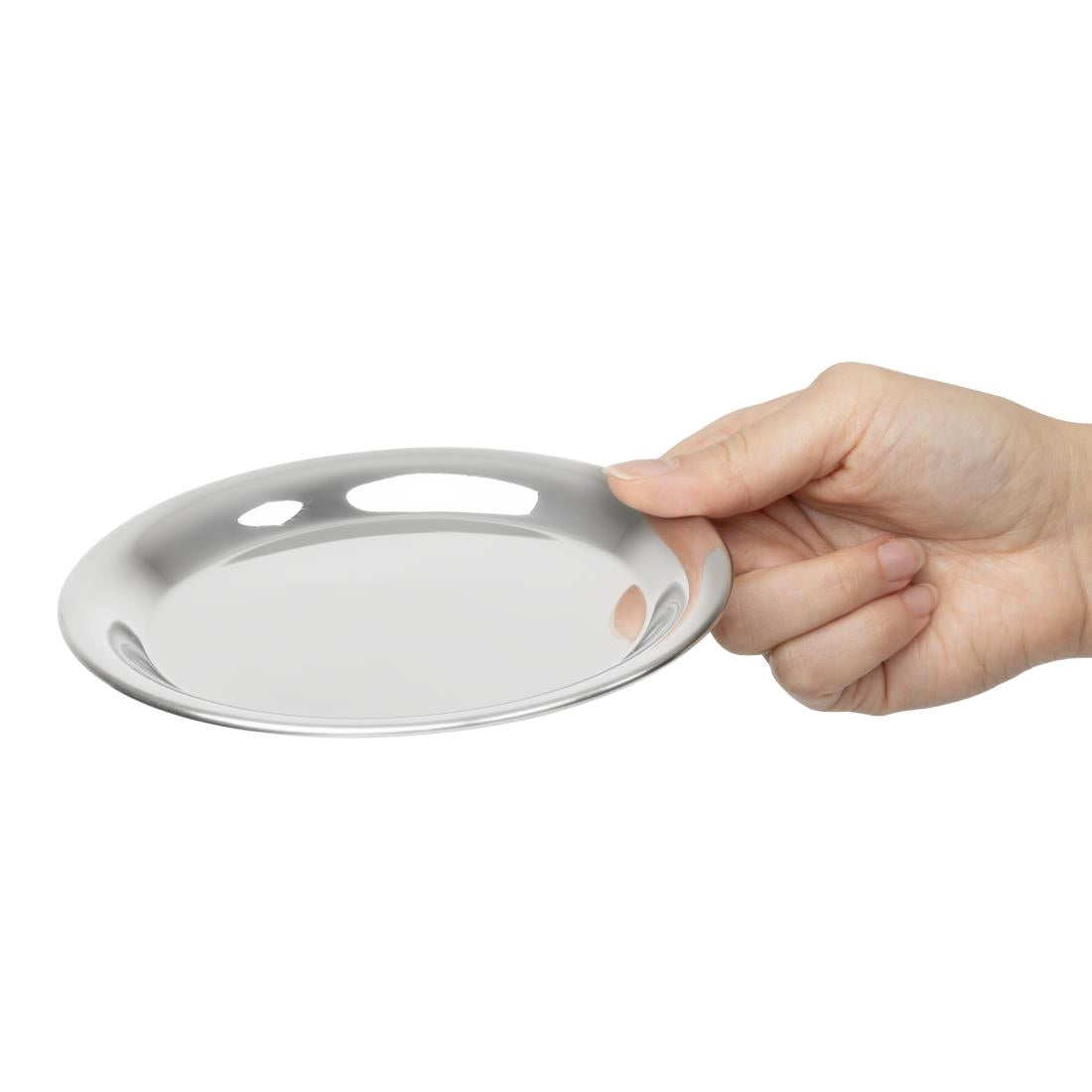 HY109 - Olympia Round Stainless Steel Tip Tray 150mm