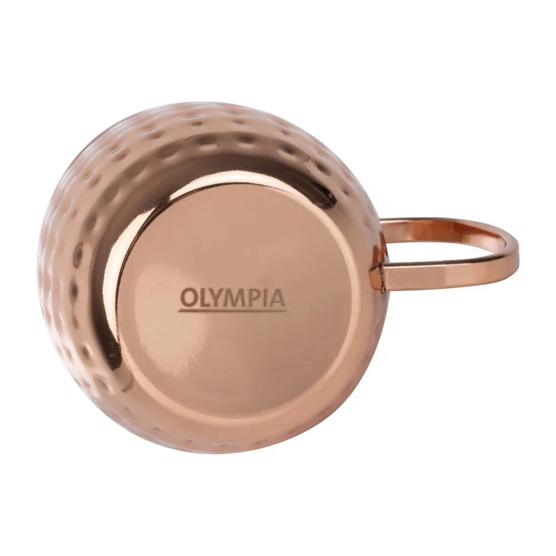 HY114 Olympia Barware Hammered Stainless Steel Copper Coated Mugs 440ml
