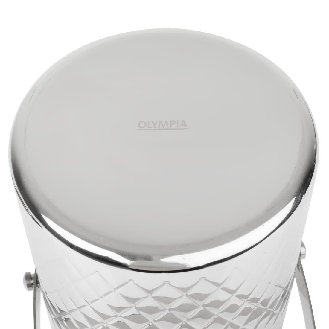 HY134 - Olympia Geo Double Wall Ice Bucket Stainless Steel 1950ml