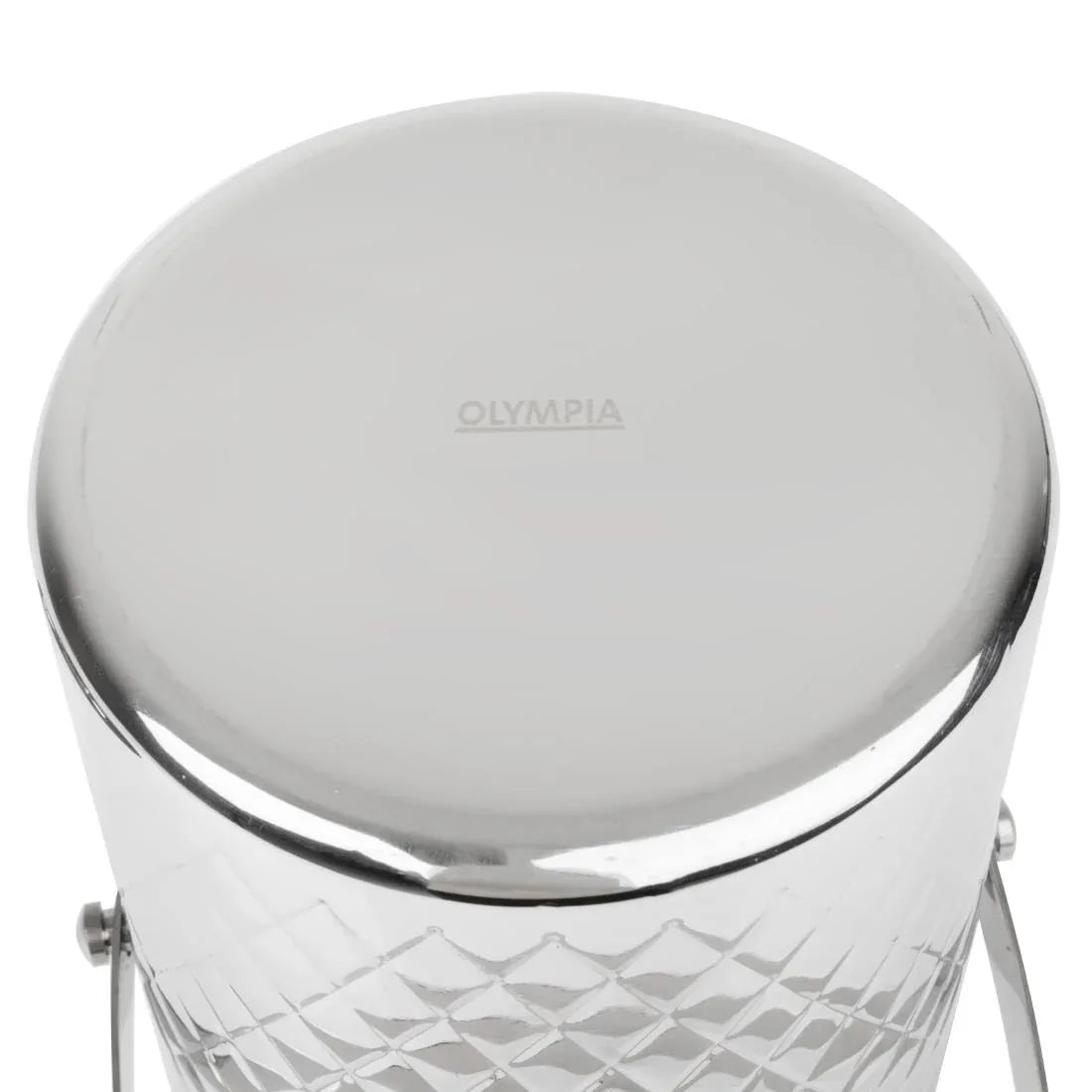 HY134 - Olympia Geo Double Wall Ice Bucket Stainless Steel 1950ml