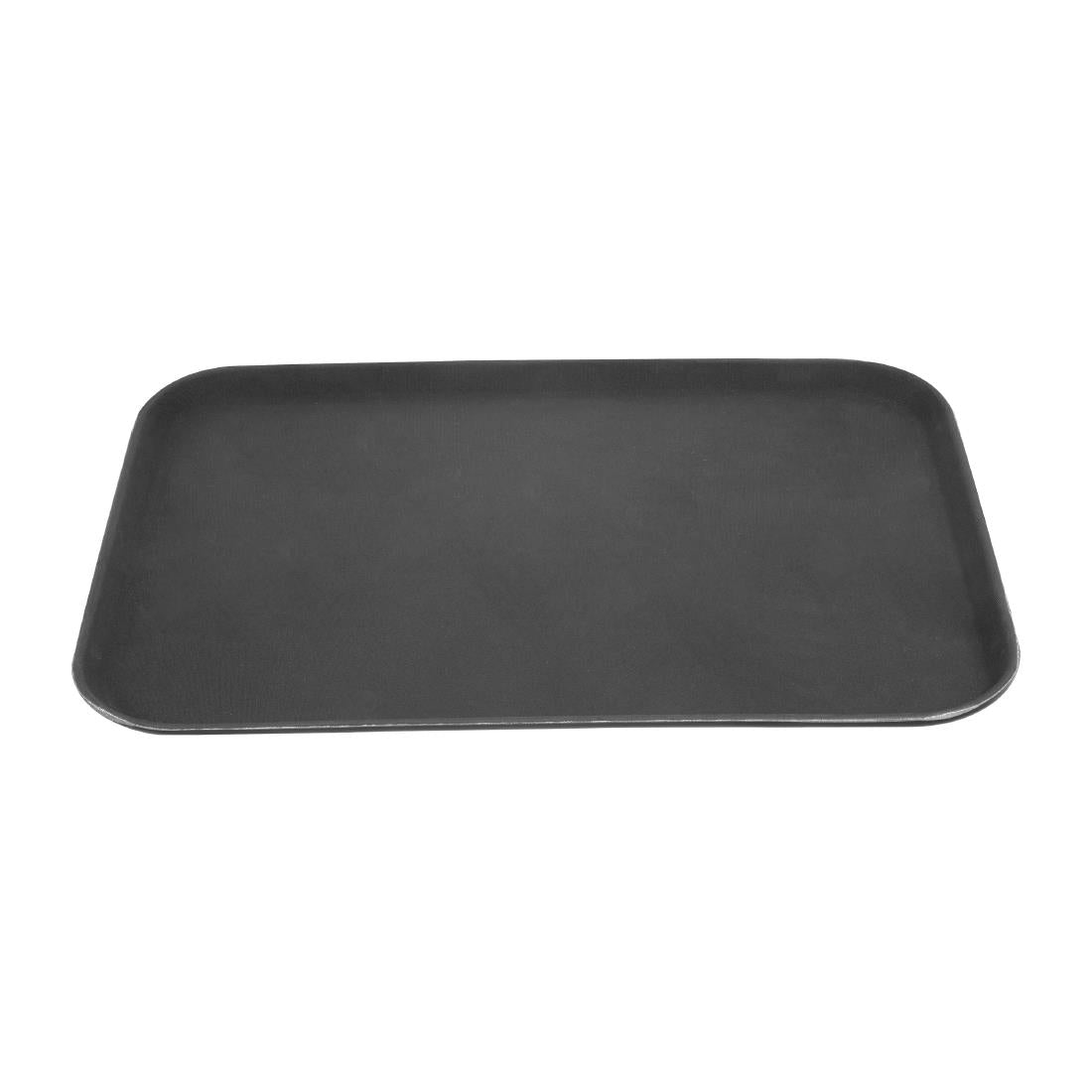 HY138 Olympia Kristallon Rectangular Tray Black Anti-Slip Fibreglass 405x560mm