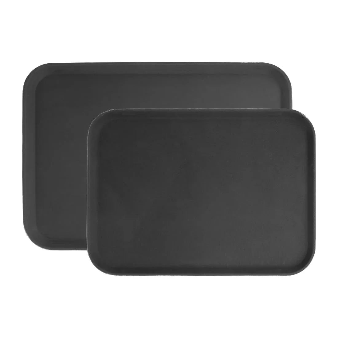 HY138 Olympia Kristallon Rectangular Tray Black Anti-Slip Fibreglass 405x560mm