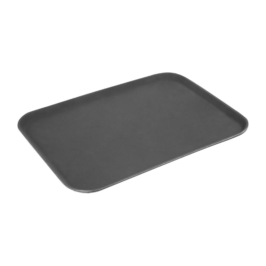 HY138 Olympia Kristallon Rectangular Tray Black Anti-Slip Fibreglass 405x560mm