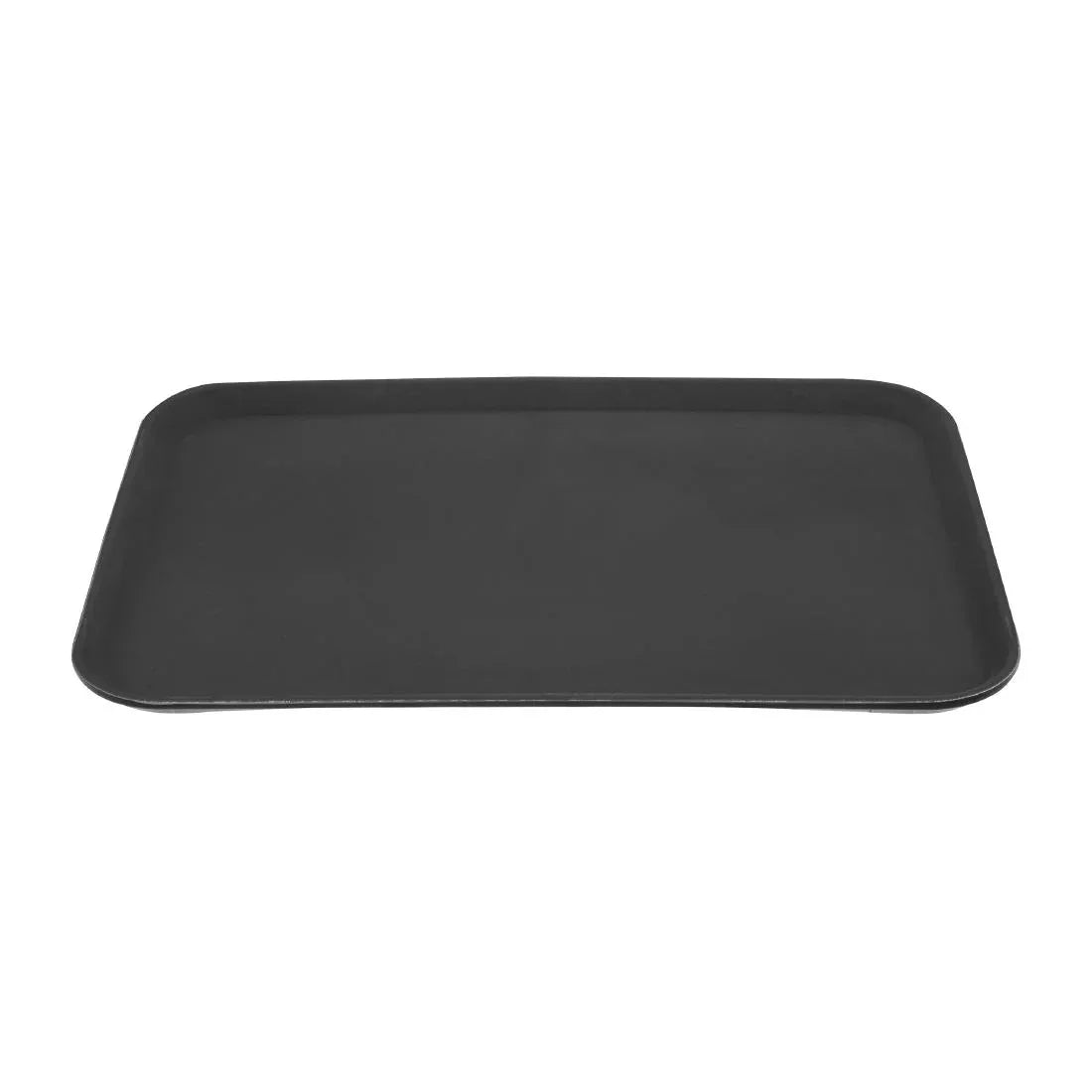 HY139 Olympia Kristallon Rectangular Tray Black Anti-Slip Fibreglass 455x655mm