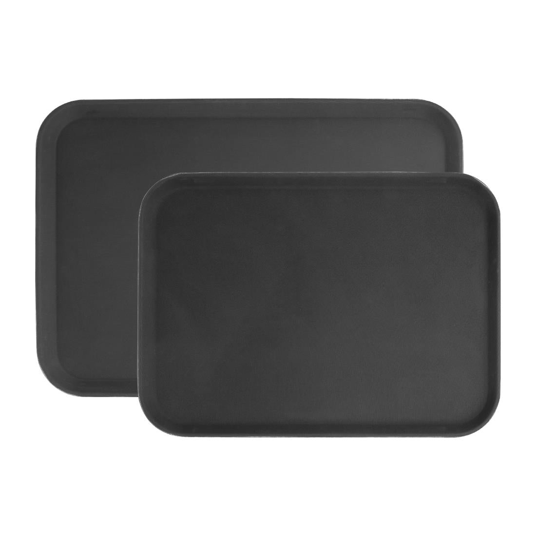 HY139 Olympia Kristallon Rectangular Tray Black Anti-Slip Fibreglass 455x655mm