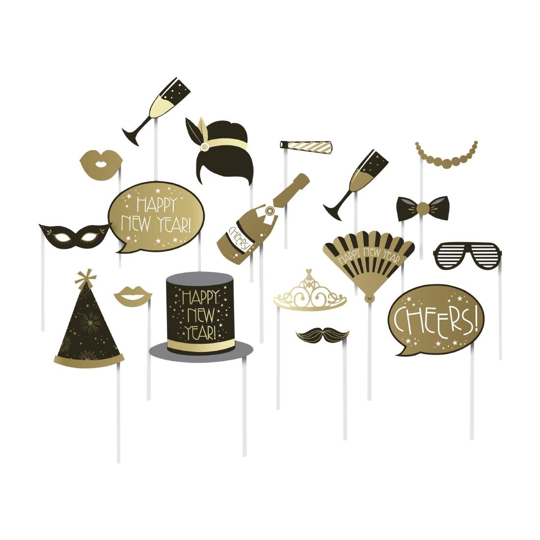 HY184 Swantex New Year Selfie Photo Kit (Pack of 8)