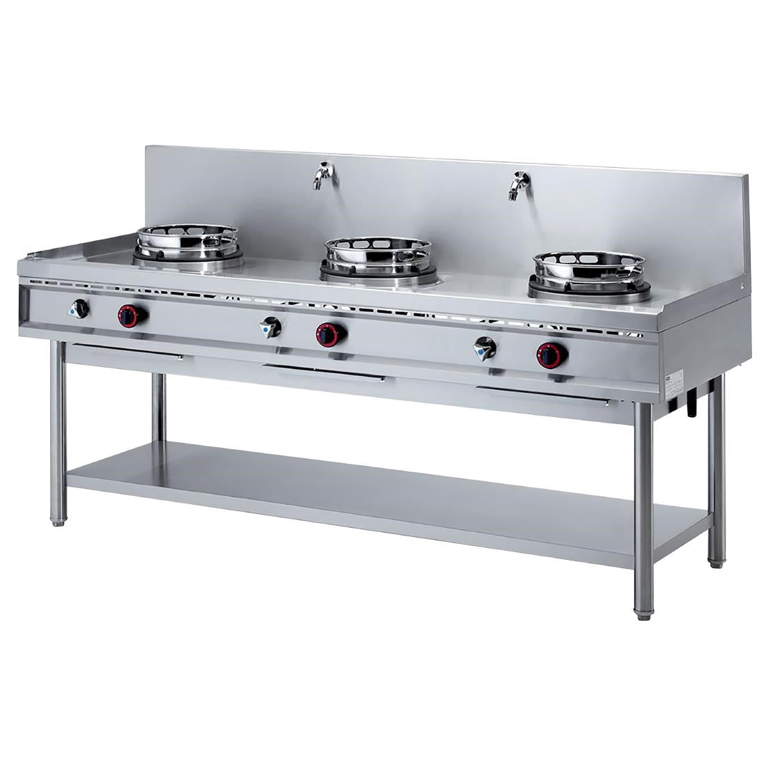 HY199 Diamond Freestanding Gas Triple Wok Burner with Cold Water Tap WGL3-20