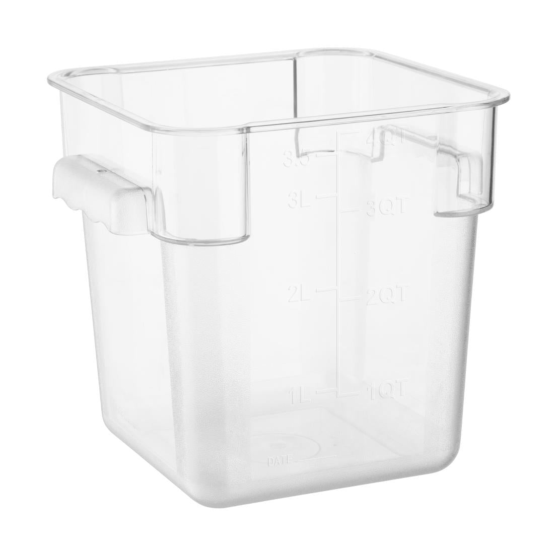 HY401 - Hygiplas Polycarbonate Square Storage Container 3.5Ltr
