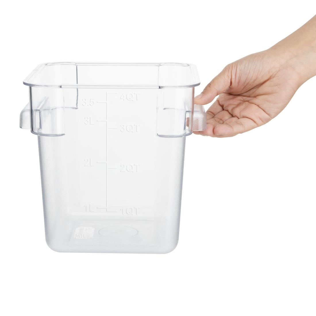 HY401 - Hygiplas Polycarbonate Square Storage Container 3.5Ltr