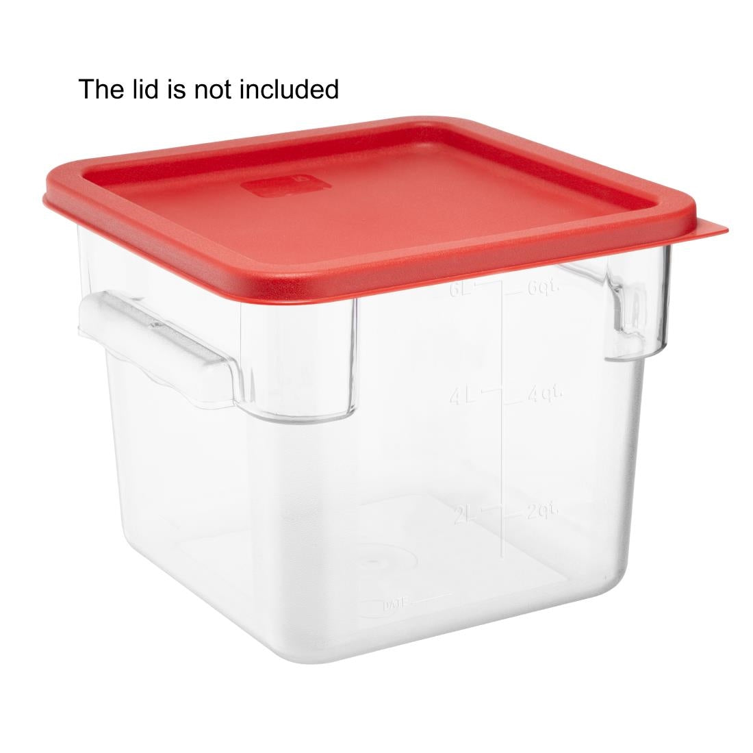 HY402 - Hygiplas Polycarbonate Square Storage Container 5.5Ltr