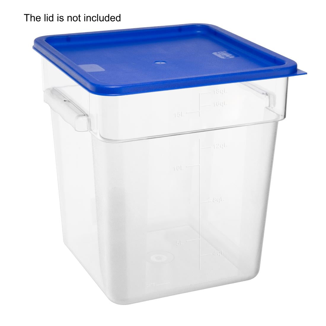 HY405 - Hygiplas Polycarbonate Square Storage Container 15Ltr