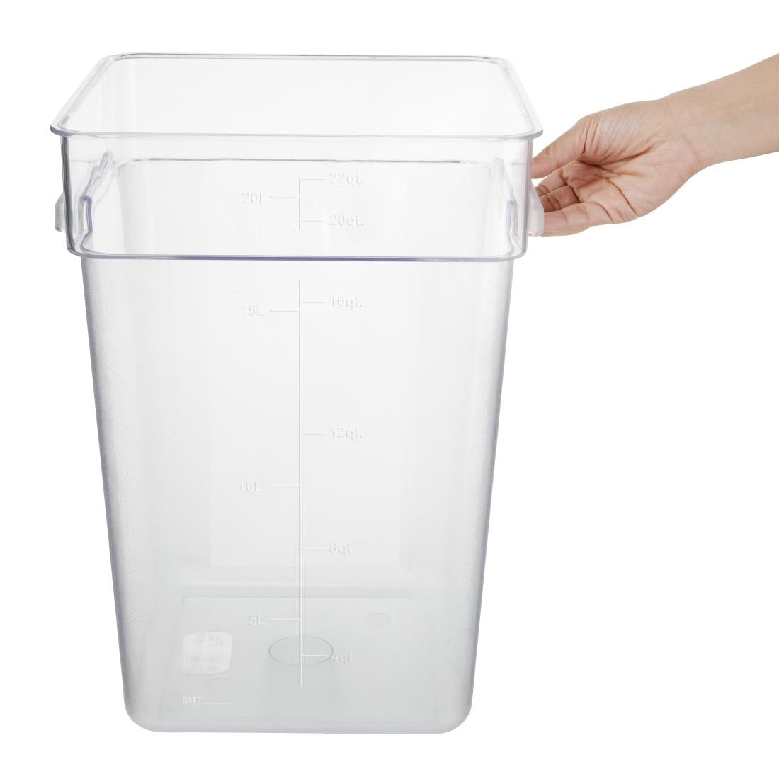 HY406 - Hygiplas Polycarbonate Square Storage Container 20Ltr