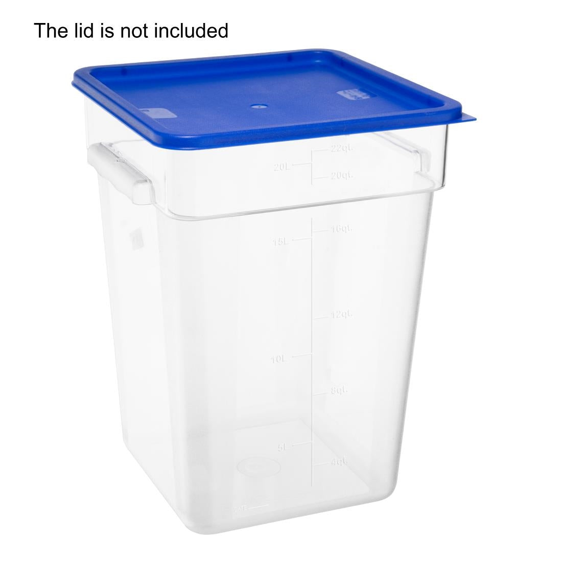 HY406 - Hygiplas Polycarbonate Square Storage Container 20Ltr