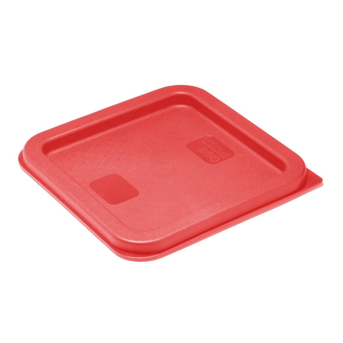 HY407 - Hygiplas Square Food Storage Container Lid Red Small