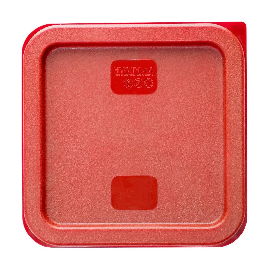 HY407 - Hygiplas Square Food Storage Container Lid Red Small