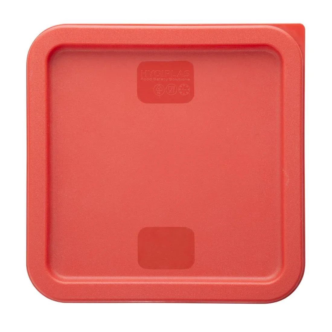 HY409 - Hygiplas Square Food Storage Container Lid Red Large