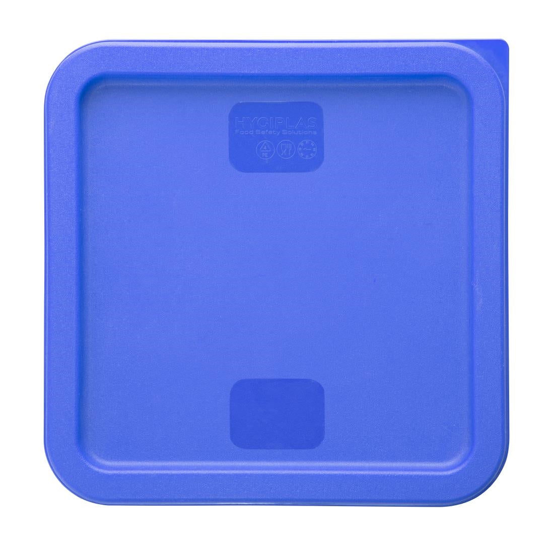 HY411 - Hygiplas Square Food Storage Container Lid Blue Medium