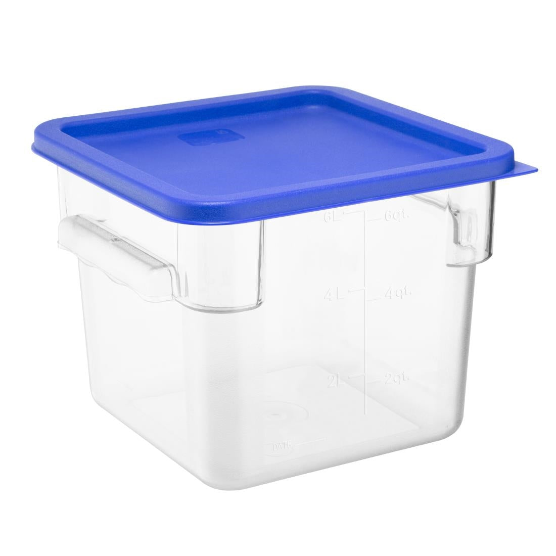 HY411 - Hygiplas Square Food Storage Container Lid Blue Medium