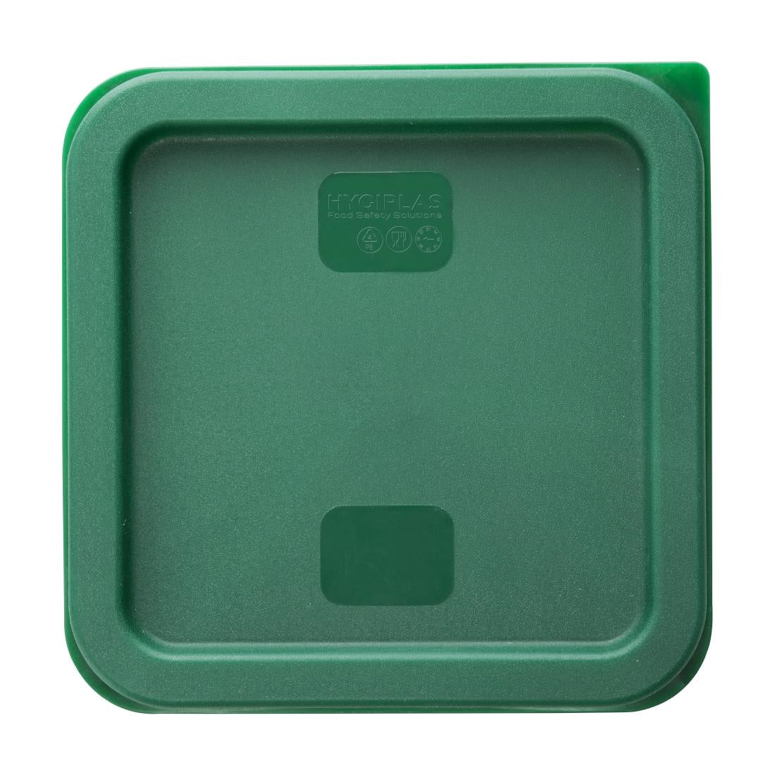 HY413 - Hygiplas Square Food Storage Container Lid Green Small