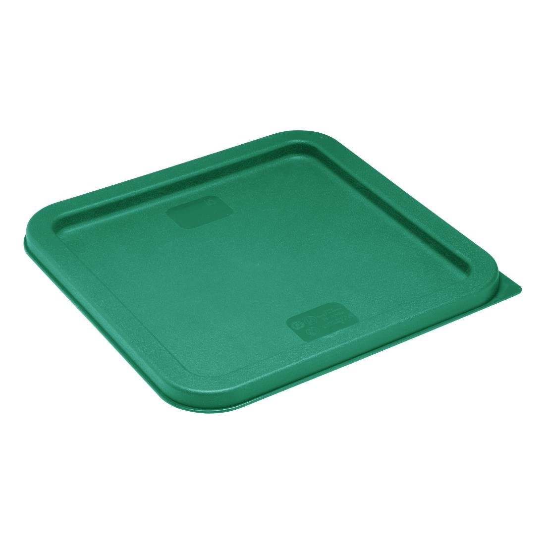 HY414 - Hygiplas Square Food Storage Container Lid Green Medium