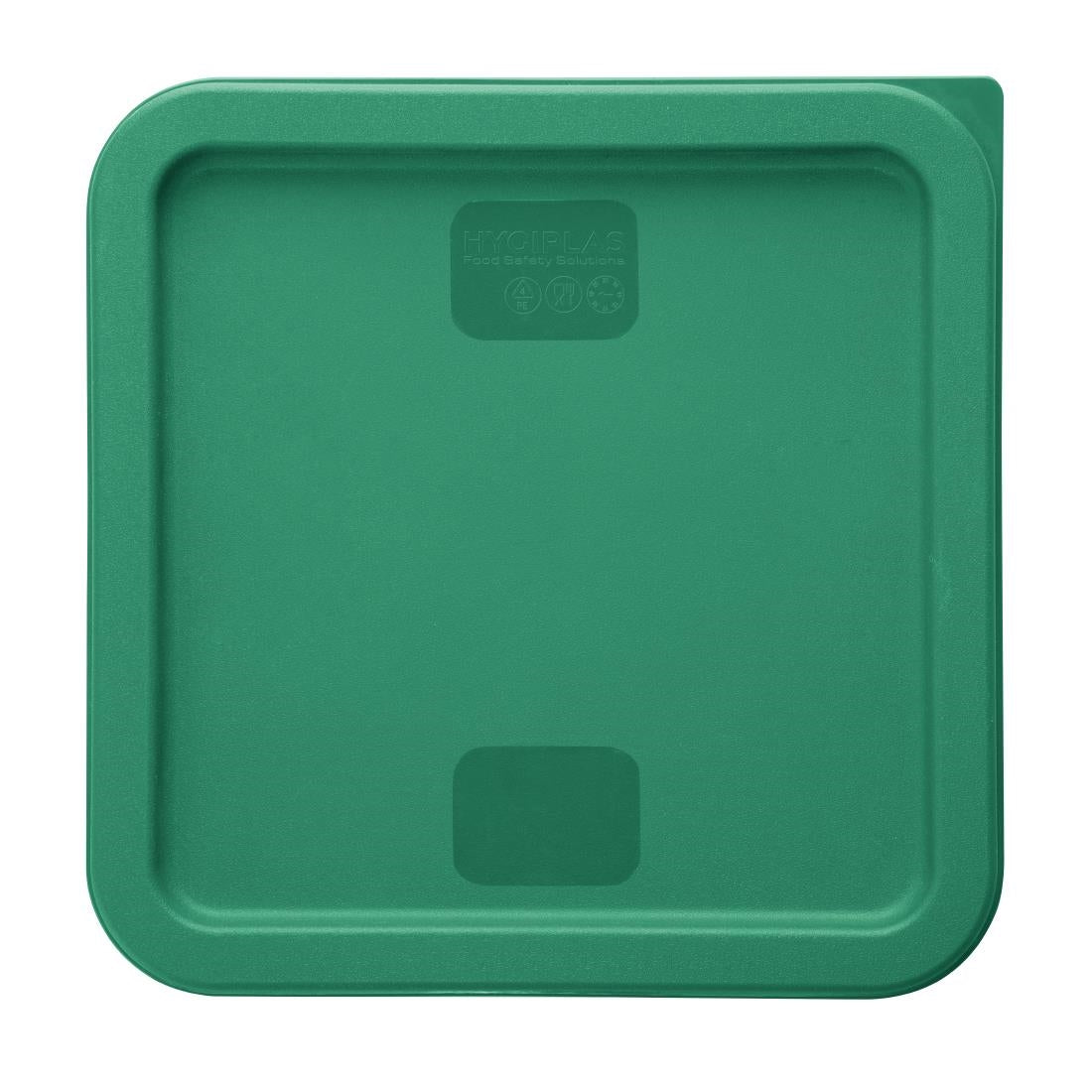 HY415 - Hygiplas Square Food Storage Container Lid Green Large