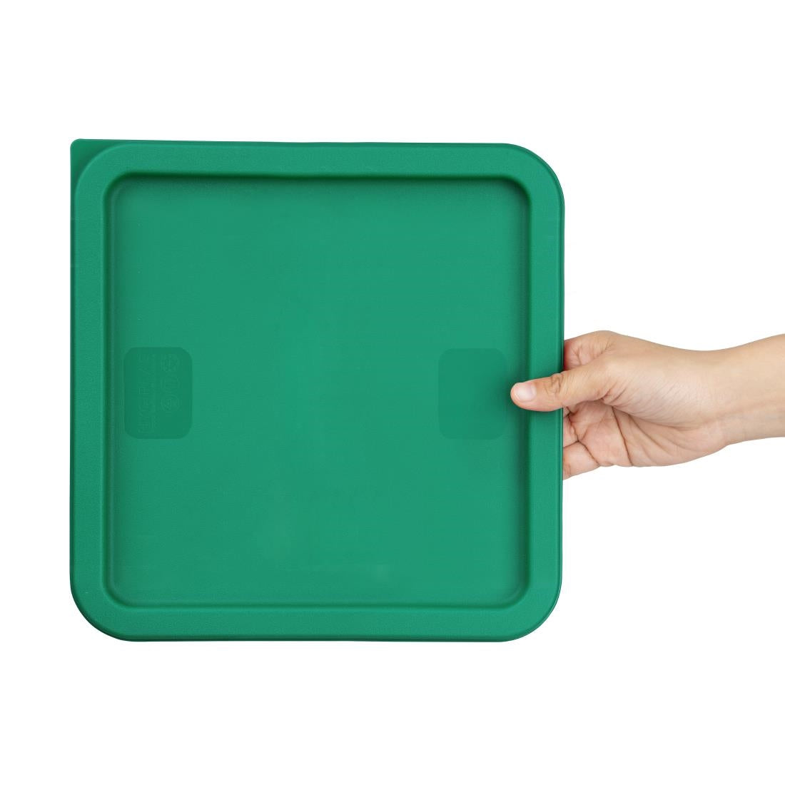 HY415 - Hygiplas Square Food Storage Container Lid Green Large