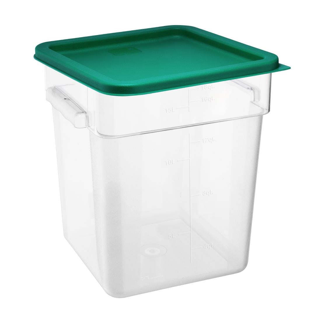 HY415 - Hygiplas Square Food Storage Container Lid Green Large