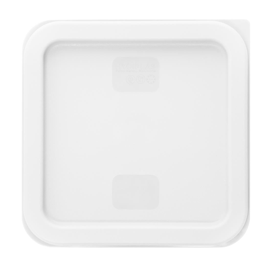 HY416 - Hygiplas Square Food Storage Container Lid White Small