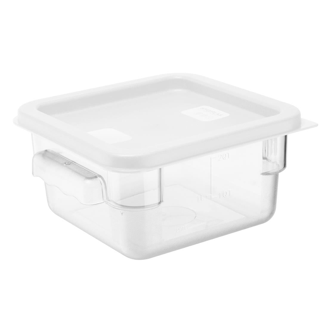 HY416 - Hygiplas Square Food Storage Container Lid White Small