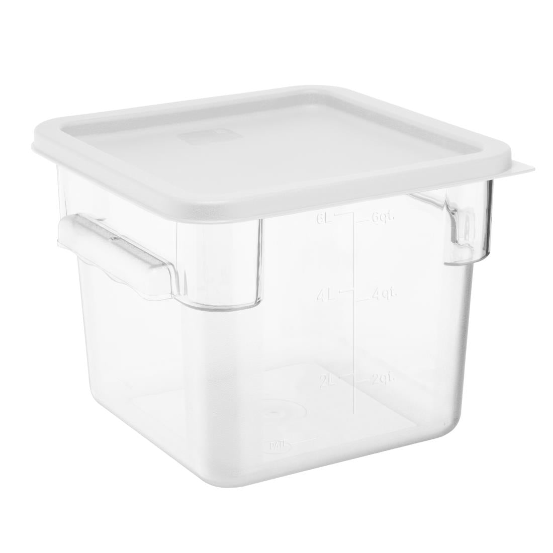 HY417 - Hygiplas Square Food Storage Container Lid White Medium