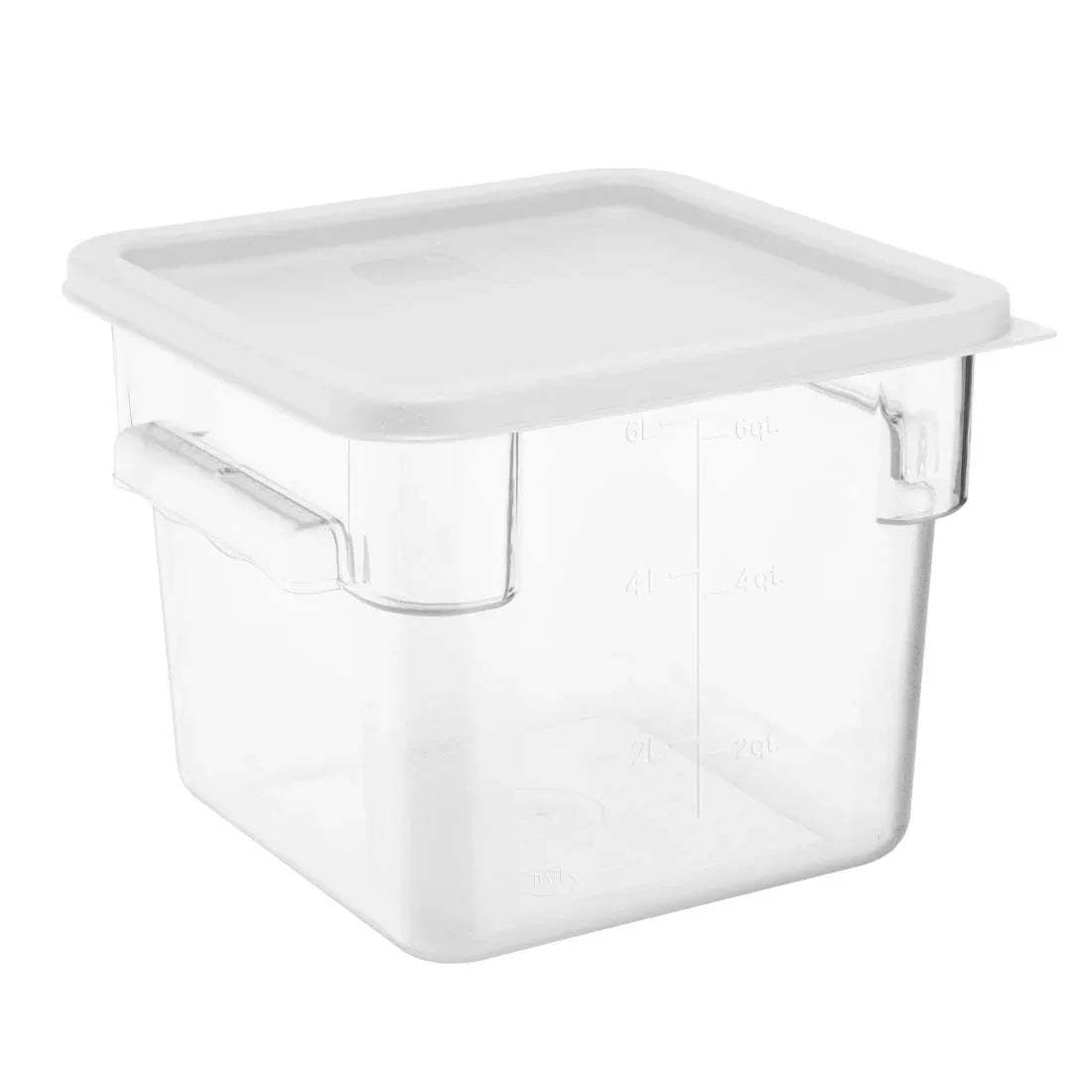 HY417 - Hygiplas Square Food Storage Container Lid White Medium