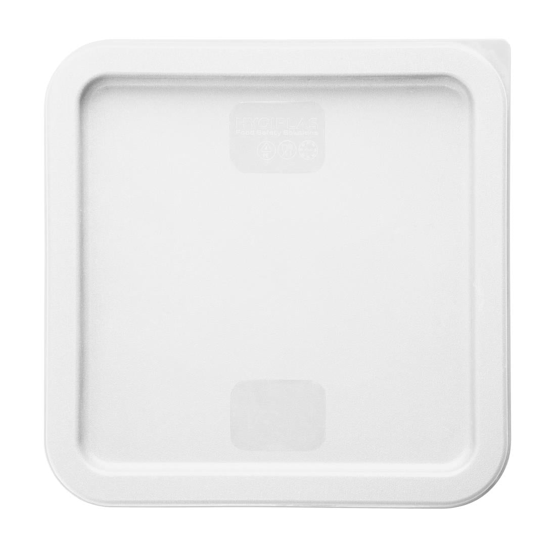 HY418 - Hygiplas Square Food Storage Container Lid White Large