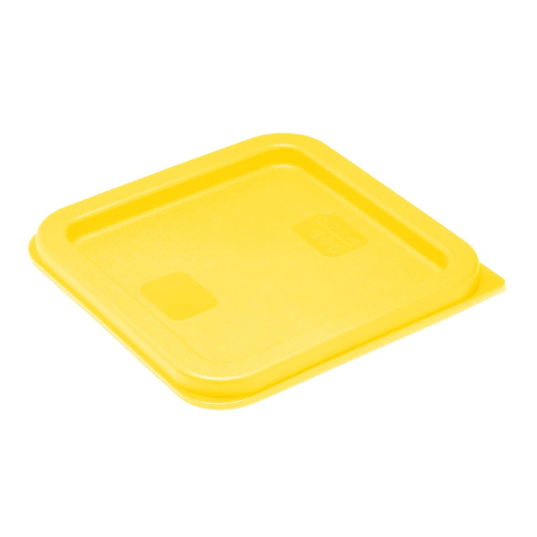 HY419 - Hygiplas Square Food Storage Container Lid Yellow Small