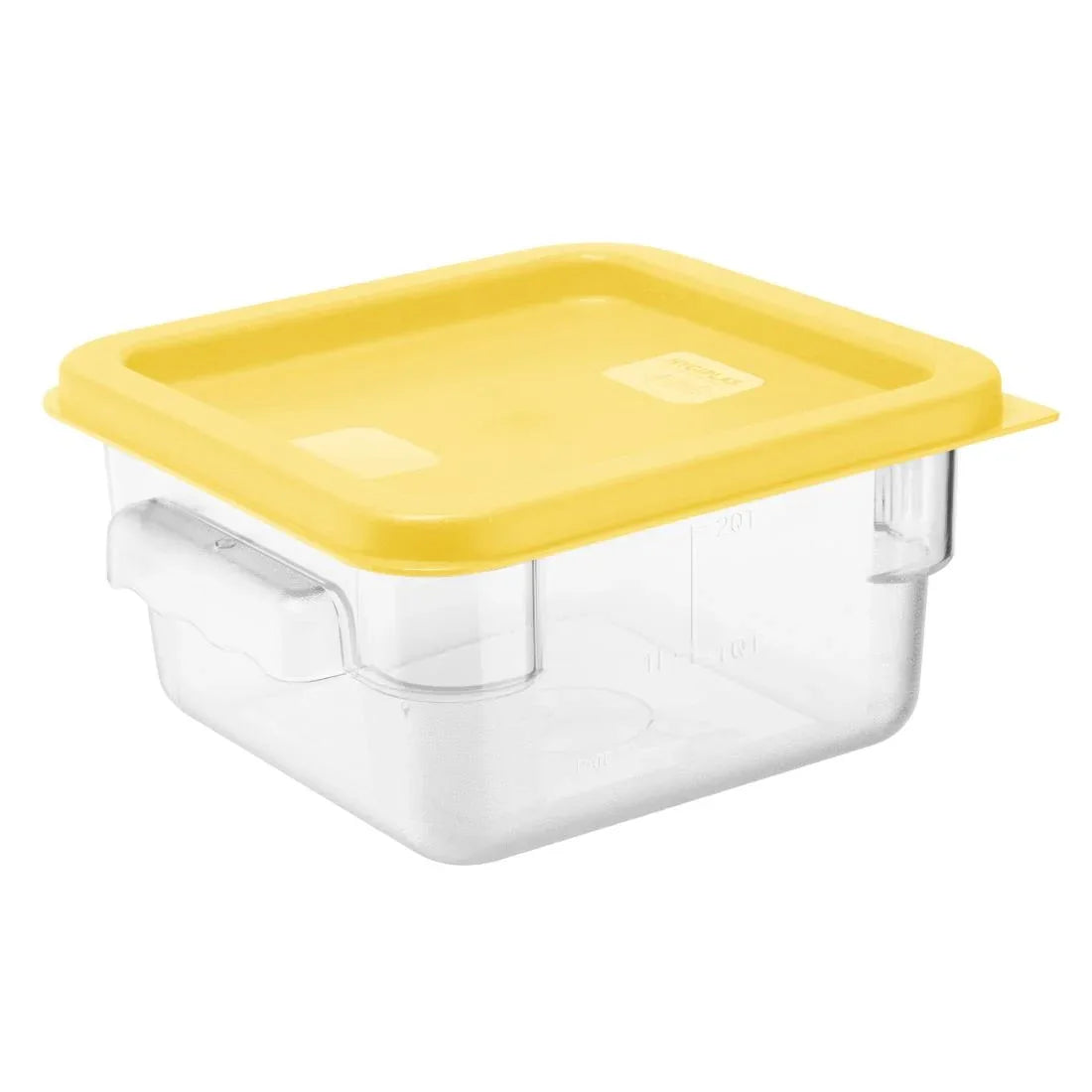 HY419 - Hygiplas Square Food Storage Container Lid Yellow Small