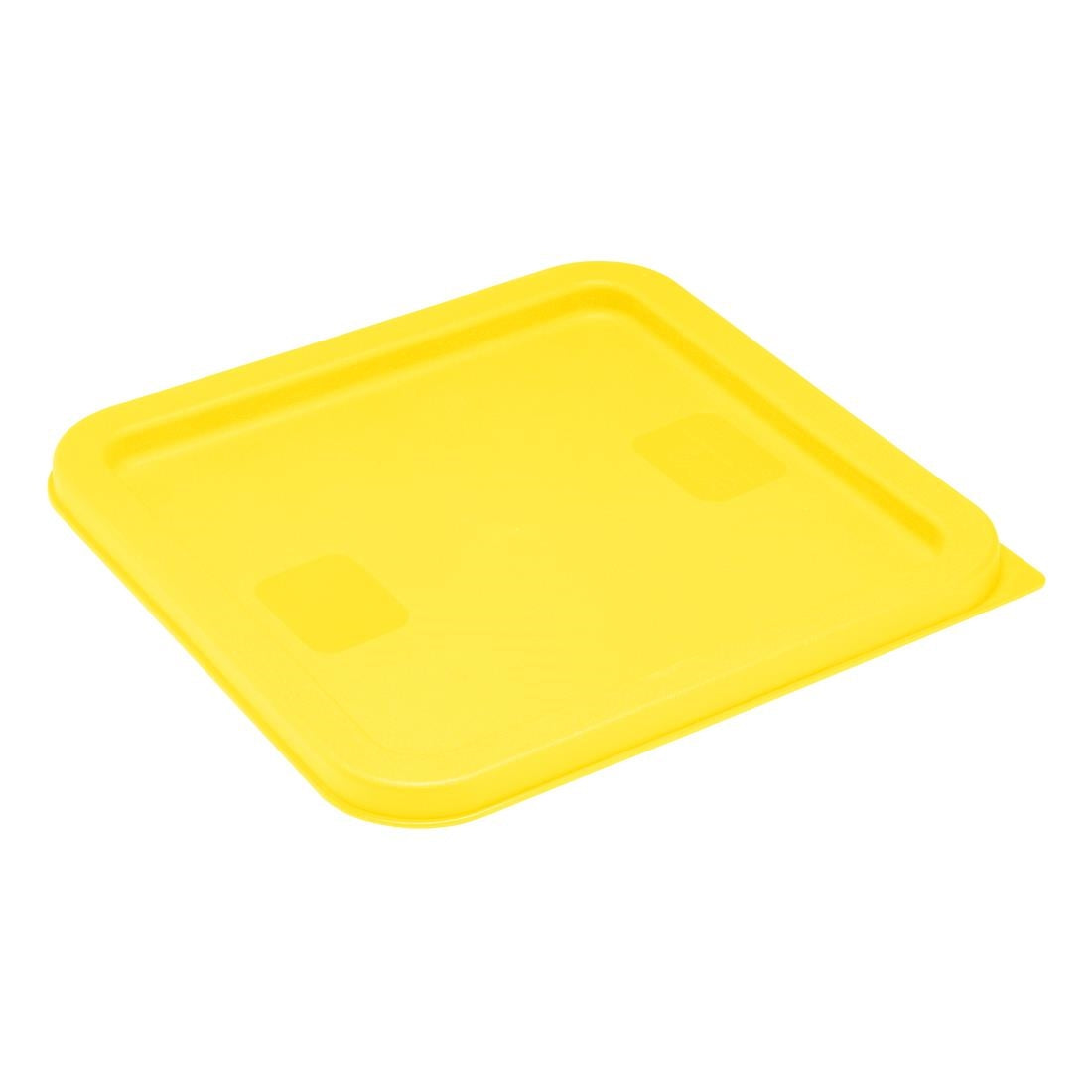 HY420 - Hygiplas Square Food Storage Container Lid Yellow Medium