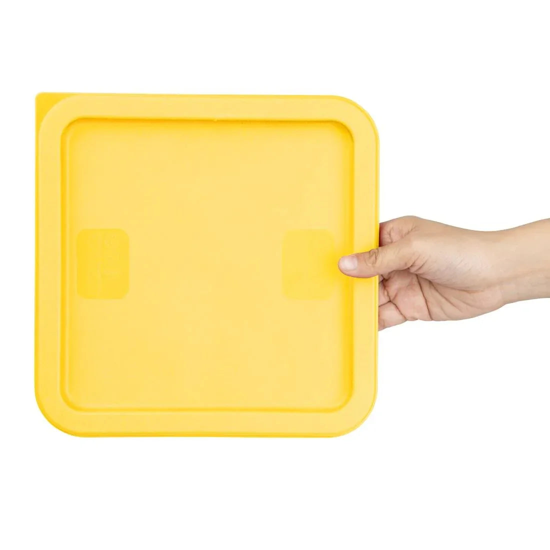 HY420 - Hygiplas Square Food Storage Container Lid Yellow Medium