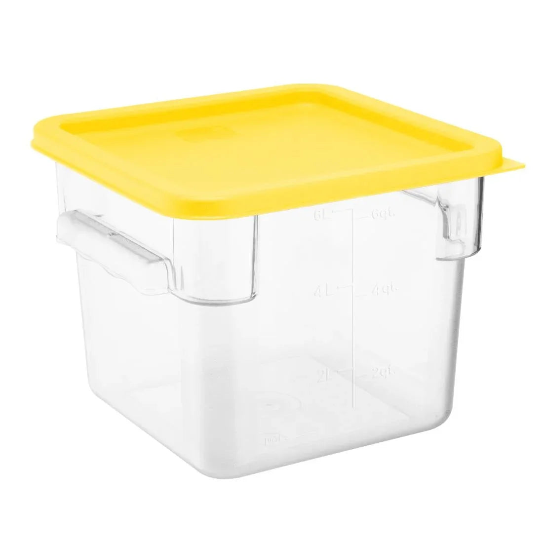 HY420 - Hygiplas Square Food Storage Container Lid Yellow Medium