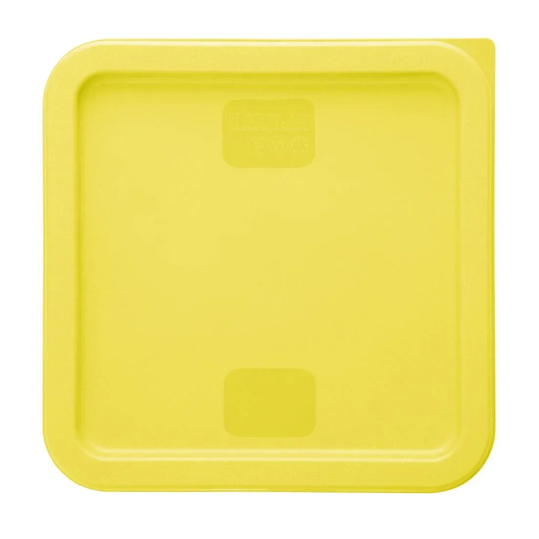 HY421 - Hygiplas Square Food Storage Container Lid Yellow Large